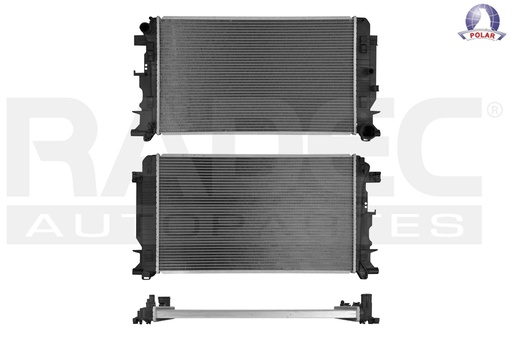 [220-2006-03] RADIADOR MC SPRINTER 07-18 V6 2.5, 3.0, 3.5 LTS C/AA STD DIESEL 26 2/3X15 2/3X26MM ALUM SOLD POLAR