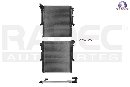 [220-2204-02] RADIADOR MT L200 08-15 L4 2.4, 2.5 LTS AUT C/S AA GAS/DIESEL 20 2/3X25 1/8X26MM ALUM SOLD POLAR