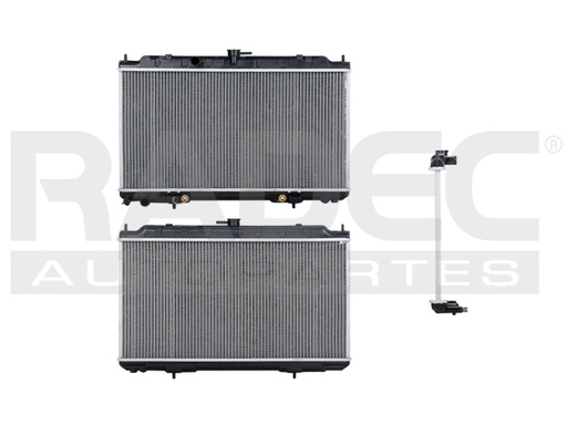 [220-2301-00] RADIADOR NS ALMERA 01-03 L4 2.0 LTS C/S AA AUT 14 1/6X27 1/2X16MM ALUM SOLD POLAR