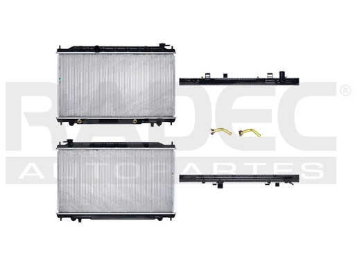 [220-2302-01] RADIADOR NS ALTIMA/MAXIMA 02-06 V6 3.5 LTS AUT C/AA 5 VEL 15 3/4X28 2/3X16MM ALUM SOLD POLAR