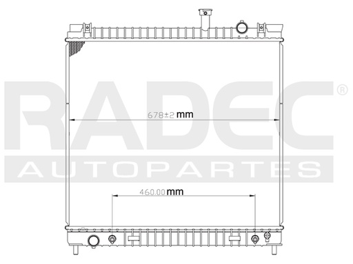 [220-2304-00] RADIADOR NS ARMADA 05-15 V8 5.6 LTS C/S AA AUT 23 1/2X26 2/7X32MM ALUM SOLD POLAR