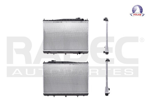 [220-2307-07] RADIADOR NS FRONTIER 11-13/X-TERRA 00-04 L4 2.4, 2.5 LTS/V6 3.3 LTS C/S AA STD GAS 17 1/2X27X26MM ALUM SOLD POLAR