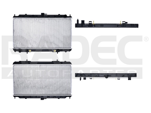 [220-2316-07] RADIADOR NS SENTRA GXE/XE 00-01 L4 2.0 LTS C/S AA AUT 14 1/6X27X16MM ALUM SOLD POLAR