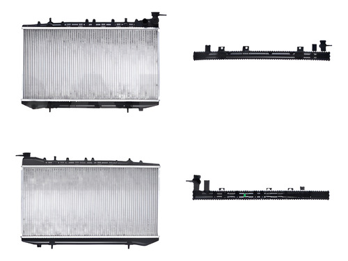 [220-2321-02] RADIADOR NS TSURU III 91-17 L4 1.6, 1.8, 2.0 LTS 2 HILERAS 1/2 C/S AA STD 12 3/5X25 1/2X26MM ALUM SOLD POLAR