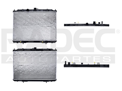 [220-2324-01] RADIADOR NS X-TRAIL 02-07 L4 2.0, 2.5 LTS C/S AA AUT 17 5/7X27X16MM ALUM SOLD POLAR