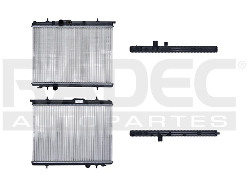 [220-2401-01] RADIADOR PG 206/207/307 98-06 L4 1.1/1.4/1.6 LTS ESTANDAR