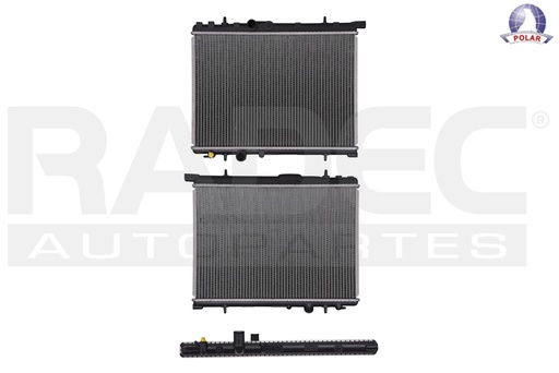 [220-2401-04] RADIADOR PG 206 98-10 L4 1.4, 1.6, 2.0 LTS C/S AA STD 15X21 1/16X26MM ALUM SOLD POLAR