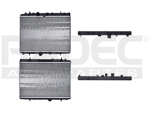 [220-2402-00] RADIADOR PG 207 08-11 L4/16V 1.6 LTS TURBO C/AIRE ESTANDAR