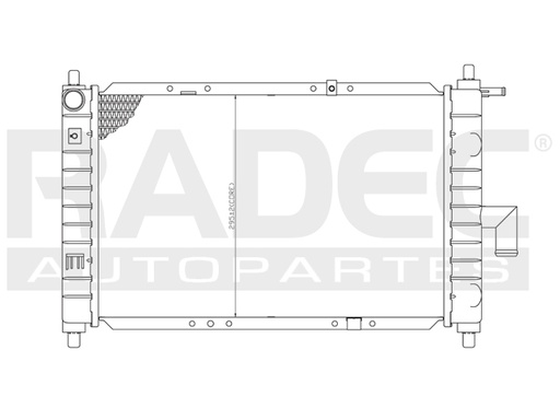 [220-2506-00] RADIADOR PT MATIZ 01-04 L4 1.0 LTS S/AA STD 18 1/9X11 3/4X26MM ALUM SOLD POLAR