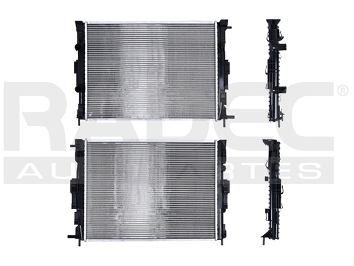 [220-2604-06] RADIADOR RN MEGANE II 04-09 L4 2.0 LTS AUT C/S AA 23 2/9X17 2/3X32MM ALUM SOLD POLAR