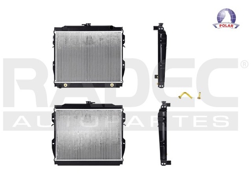 [220-3001-02] RADIADOR TY 4 RUNNER 84-91 L4 2.4 LTS AUT C/S AA 15 3/4X20 2/5X32MM ALUM SOLD POLAR