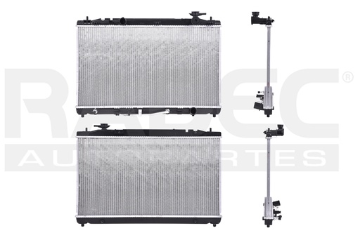 [220-3002-11] RADIADOR TY CAMRY 07-11 L4 2.4 LTS C/S AA AUT/STD 15 3/4X28 2/3X16MM ALUM SOLD NAC