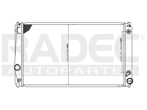 [220-3011-07] RADIADOR TY RAV 4 06-15 L4 2.5 LTS/V6 3.5 LTS AUT C/S AA 26 3/8X15 7/8X16MM ALUM SOLD POLAR