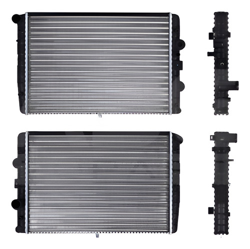 [220-3115-01] RADIADOR VW POINTER 97-10 L4 1.6, 1.8, 2.0 LTS S/AA STD 18 1/2X13 2/5X34MM ALUM MEC POLAR