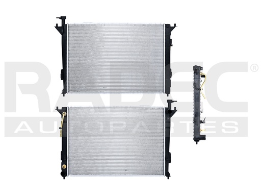 [220-3503-00] RADIADOR KI SORENTO 11-15 L4 V6 2.4, 3.3, 3.5 LTS C/S AA AUT 26 3/8X18 5/6X26MM ALUM SOLD POLAR