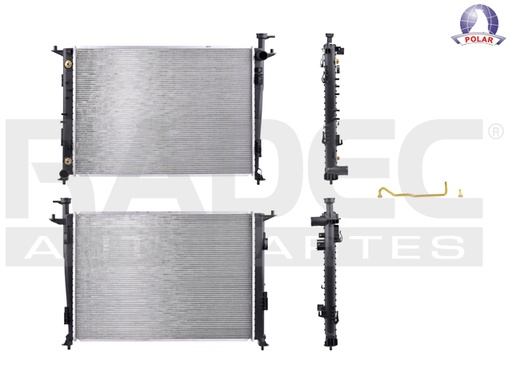 [220-3503-01] RADIADOR KI SORENTO 16-19 V6 3.3 LTS C/AA AUT 26 3/8X18 5/6X16MM ALUM SOLD POLAR