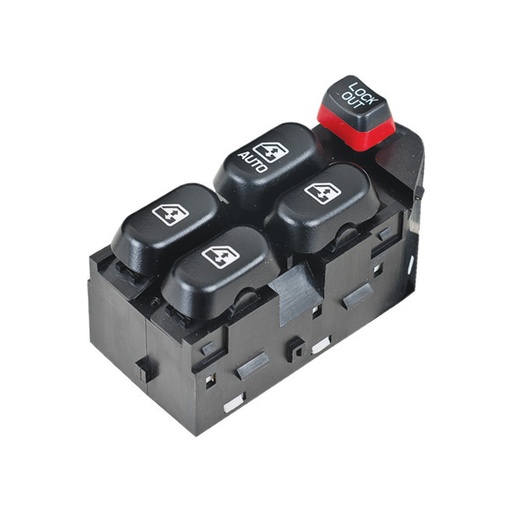 [222-0699-10] CONTROL ELECTRICO CV CAVALIER 95-99/LUMINA 95-01  DE ELEVADOR 12 PINS 5 TECLAS NEGRO 12VCC TIPO ORIGINAL    