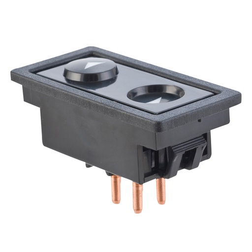 [222-0699-12] CONTROL ELECTRICO CV PICK UP/CHEYENNE/SILVERADO/SUBURBAN/TAHOE  GM SIERRA/YUKON 92-94  DE ELEVADOR 5 PINS RECTO  1 TECLA NEGRO 12VCC TIPO ORIGINAL    
