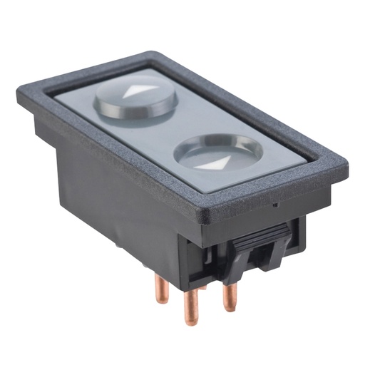 [222-0699-19] CONTROL ELECTRICO CV PICK UP/CHEYENNE/SILVERADO/SUBURBAN/TAHOE  GM SIERRA/YUKON 92-94  DE ELEVADOR 5 PINS RECTO  1 TECLA GRIS 12VCC TIPO ORIGINAL    
