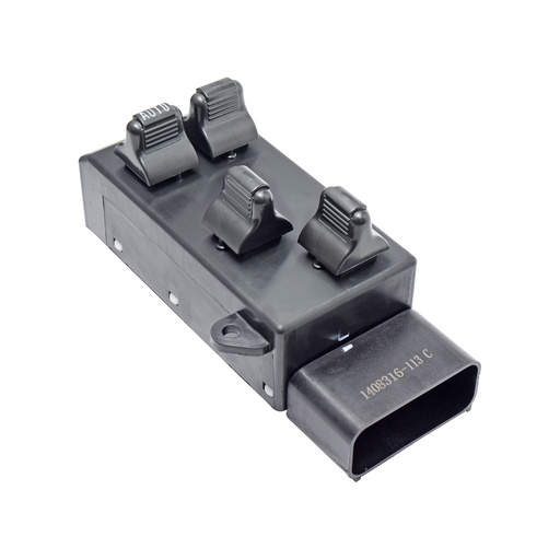 [222-0999-00] CONTROL ELECTRICO DG CARAVAN  CR VOYAGER/TOWN & COUNTRY 96-00  DE ELEVADOR 12 PINS 4 TECLAS NEGRO 12VCC MANIJAUTO    