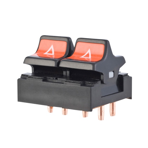 [222-1201-00] CONTROL ELECTRICO FD AEROSTAR 86-97  DE ELEVADOR 6 PINS 2 TECLAS AZUL/ROJO 12VCC TIPO ORIGINAL    
