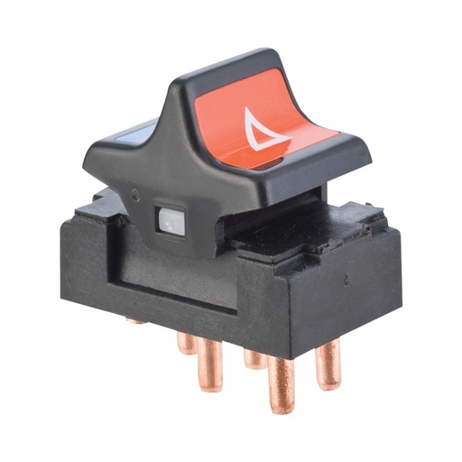 [222-1201-01] CONTROL ELECTRICO FD AEROSTAR 86-97  DE ELEVADOR 5 PINS 1 TECLA AZUL/ROJO 12VCC CUB Derecho Delantera  