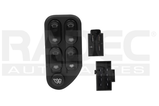 [222-1208-01] CONTROL CRISTAL FD ECOSPORT 04-07 NEGRO 5 TECLAS IZQ