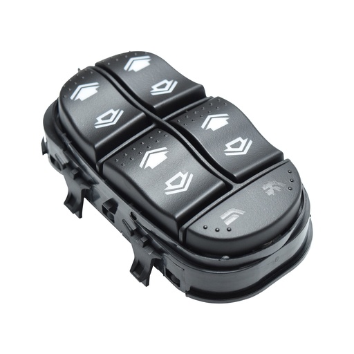 [222-1219-01] CONTROL ELECTRICO FD FOCUS 98-05  DE ELEVADOR 11 PINS 5 TECLAS NEGRO 12VCC MANIJAUTO    