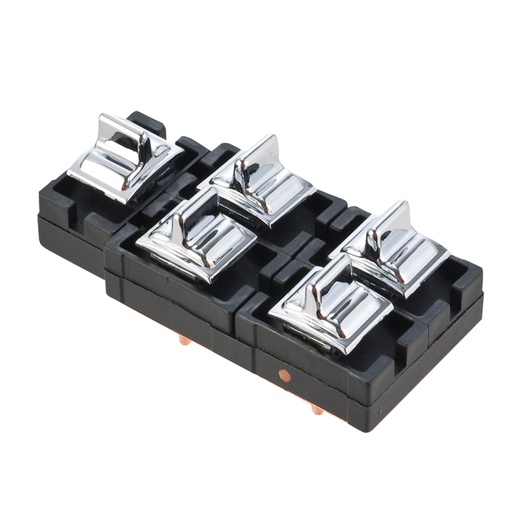 [222-1299-00] CONTROL ELECTRICO FD GRAND MARQUIS/CROWN VICTORIA 89-91/LTD 80-91  LC TOWN CAR 80-97  DE ELEVADOR 11 PINS 5 TECLAS CROMADO 12VCC TIPO ORIGINAL    