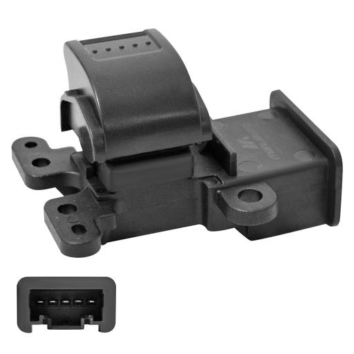 [222-1302-02] CONTROL ELECTRICO HD CIVIC 4P SEDAN/2P COUPE 01-05  DE ELEVADOR 5 PINS 1 TECLA NEGRO 12VCC MANIJAUTO Derecho Delantera/Trasera  