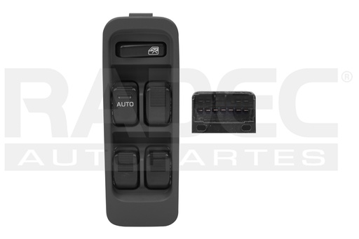 [222-3025-01] CONTROL CRISTAL TY AVANZA 07-11 NEGRO 5 TECLAS 11 PINS IZQ