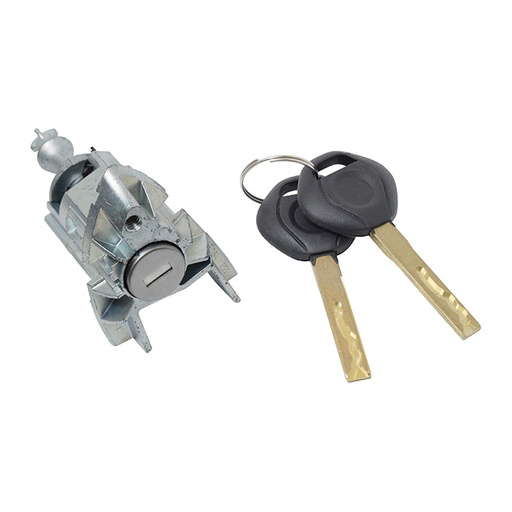 [224-0313-00] CILINDRO PARA PUERTA BW X5 00-06  CON LLAVE 1 PIEZA METAL CROMO HUSHAN Derecho/Izquierdo   
