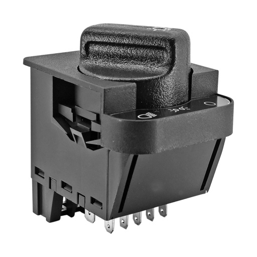 [225-0614-00] INTERRUPTOR LUZ DE FARO CV CHEVY JOY / POP / SWING / PICK UP 94-12  10 PINS SIN REGULADOR NEGRO 12VCC MANIJAUTO    