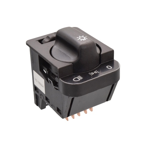 [225-0614-01] INTERRUPTOR LUZ DE FARO CV CHEVY JOY / POP / SWING / PICK UP 94-12  10 PINS CON REGULADOR NEGRO 12VCC MANIJAUTO    