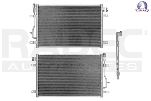 [228-0202-00] CONDENSADOR AD A4 05-09 L4 1.8, 2.0/V6 3.0, 3.2 LTS AUT/STD S/SECADOR 23 2/9X14 7/8X16MM ALUM SOLD POLAR