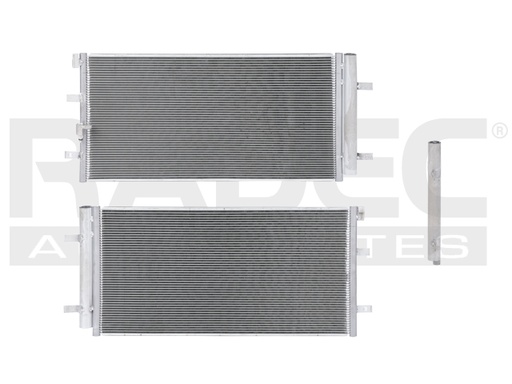 [228-0203-01] CONDENSADOR DE AIRE AD A6 12-17 L4 2.0/V6 3.0 LTS AUT/STD C/SECADOR 25 4/5X13 1/3X16MM ALUM SOLD POLAR