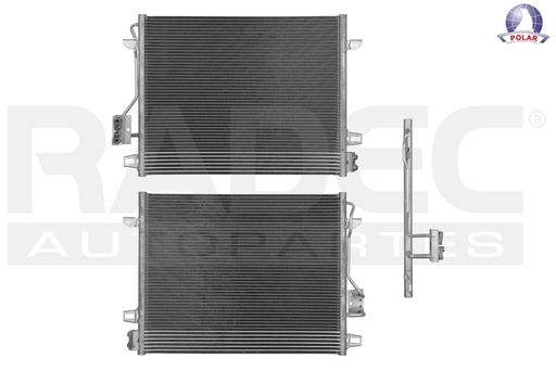 [228-0703-02] CONDENSADOR CR CARAVAN 08-16 V6 3.3, 3.6, 4.0L 25 3/8X20 3/16X17MM ALUM SOLD POLAR