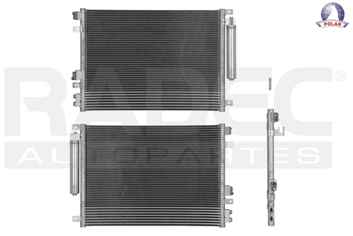 [228-0720-00] CONDENSADOR DE AIRE CR 300 05-14 V6 2.7/3.5/3.6/V8 5.7, 6.1/6.2/6.4 LTS AUT/STD C/SECADOR C/ENFR DE ACEITE 24 4/9X17 4/5X20MM ALUM SOLD POLAR