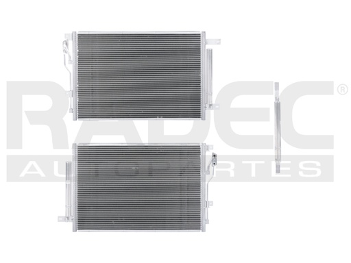 [228-0929-00] CONDENSADOR DE AIRE DG DART 13-16 L4 2.0/2.4 LTS AUT/STD C/SECADOR  24 13/16X17 3/8X16MM ALUM SOLD POLAR