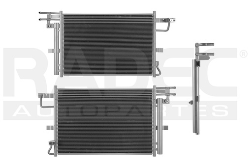 [228-1214-01] CONDENSADOR DE AIRE FD EXPLORER 11-15 V6 3.5 LTS  AUT C/SECADOR 26 2/3X18X16MM ALUM SOLD POLAR