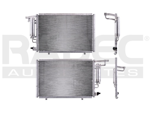 [228-1217-03] CONDENSADOR FD FIESTA 14-19 L4 1.6 LTS AUT/STD C/SECADOR 21 2/3X13 4/5X16MM ALUM SOLD POLAR