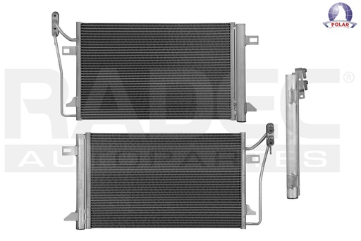 [228-1221-01] CONDENSADOR DE AIRE FD FUSION 10-12 L4 2.5 V6 3.0 LTS AUT C/SECADOR 23 1/4X14 1/2X16MM ALUM SOLD POLAR