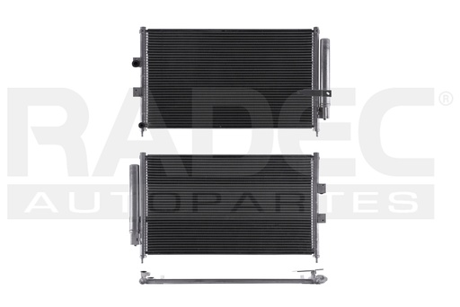 [228-1302-02] CONDENSADOR HD CIVIC 06-11 L4 1.3, 1.8, 2.0 LTS AUT/STD C/SECADOR S/ENFRIADOR DE ACEITE 25 1/2X14 15/16X16MM ALUM SOLD POLAR