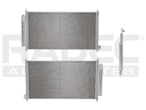 [228-1302-04] CONDENSADOR HD CIVIC 12-15 L4 1.5, 1.8, 2.4 LTS AUT/STD 27 1/3X14 1/2X16MM ALUM SOLD POLAR