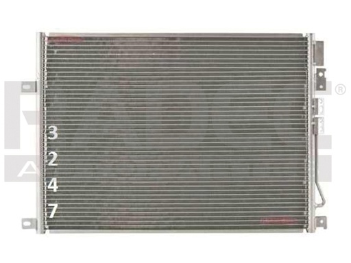[228-1605-00] CONDENSADOR DE AIRE JP GRAND CHEROKEE 05-10 V6 3.0, 3.7/V8 4.7, 5.7 LTS AUT/STD C/SECADOR C/ENFR DE ACEITE 24 2/5X17 7/8X20MM ALUM SOLD POLAR