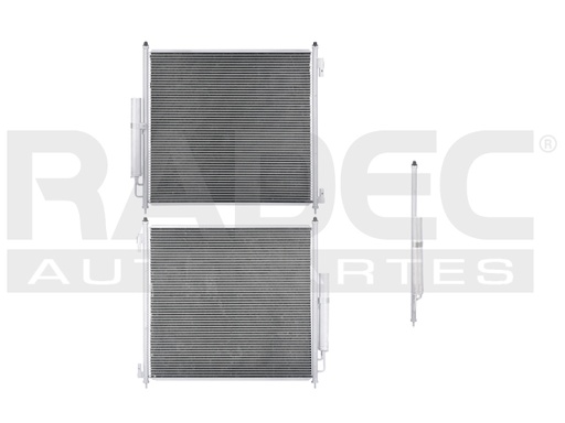 [228-1703-00] CONDENSADOR DE AIRE LR RANGE ROVER 13-19 V6/V8 3.0/5.0 LTS AUT C/SECADOR C/ENFRIADOR 24 5/16X22 1/4X16MM ALUM SOLD