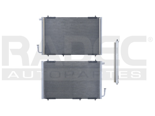 [228-2401-01] CONDENSADOR DE AIRE PG 206 00-09 L4 1.4, 1.6 LTS AUT/STD S/SECADOR 22 4/9X14X16MM ALUM SOLD POLAR