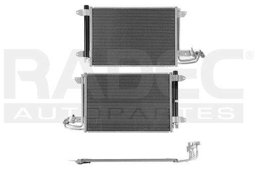 [228-3112-01] CONDENSADOR VW JETTA 05-10 L4 1.8, 1.9, 2.0/L5 2.5 LTS GAS/DIESEL AUT/STD 22X15 2/7X16MM ALUM SOLD POLAR