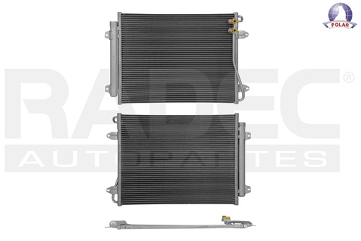 [228-3114-01] CONDENSADOR DE AIRE VW PASSAT 16-19 L4 2.0/L5 2.5 LTS/V6 3.6 LTS AUT C/SECADOR 23X17 2/3X16MM POLAR