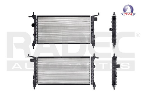 [230-0614-01] RADIADOR CV CHEVY POP/SWING/JOY 95-12 L4 1.4,1.6 LTS S/AA STD 20 6/7X11 2/9X34MM ALUM MEC POLAR